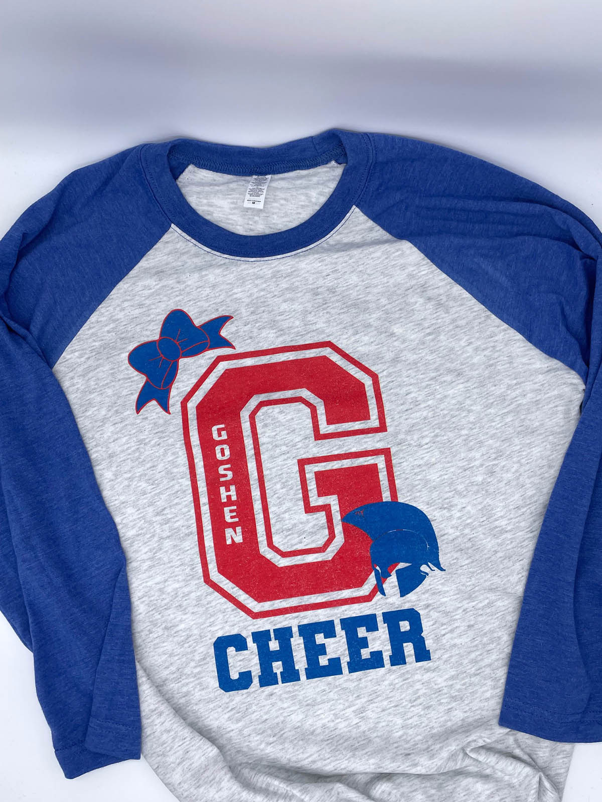 Goshen Cheer Design 12 raglan shirt