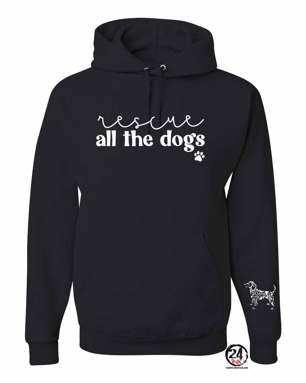 Rescue all the dogs Hooded Sweatshirt