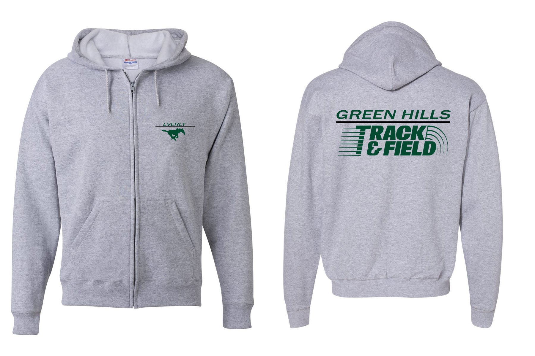 Green Hills Track design 2 Zip up Sweatshirt