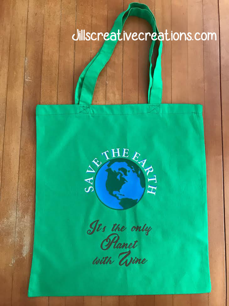 Save the Earth tote bag