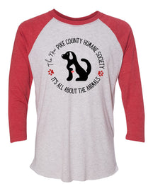 Pike County Human Society raglan shirt