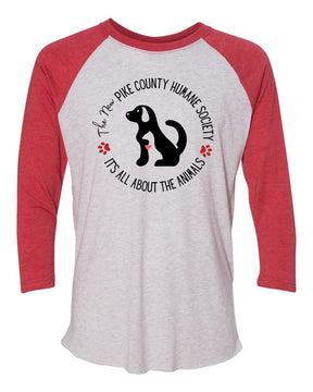Pike County Human Society raglan shirt