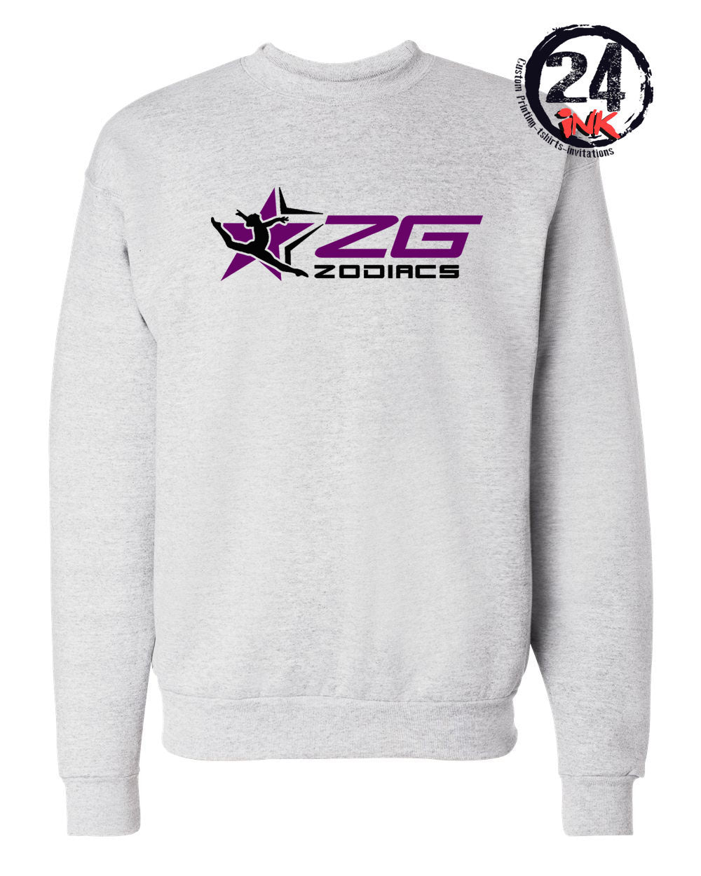 Zodiac logo non hooded sweatshirt