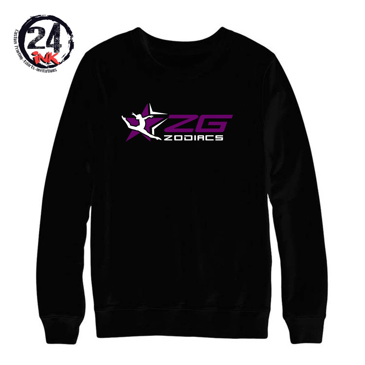 Zodiac logo non hooded sweatshirt