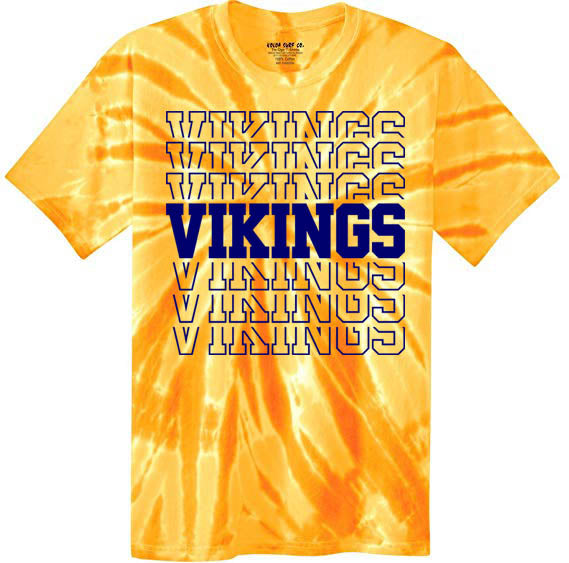 Tie Dye Viking Cheer Shirt, DESIGN 1