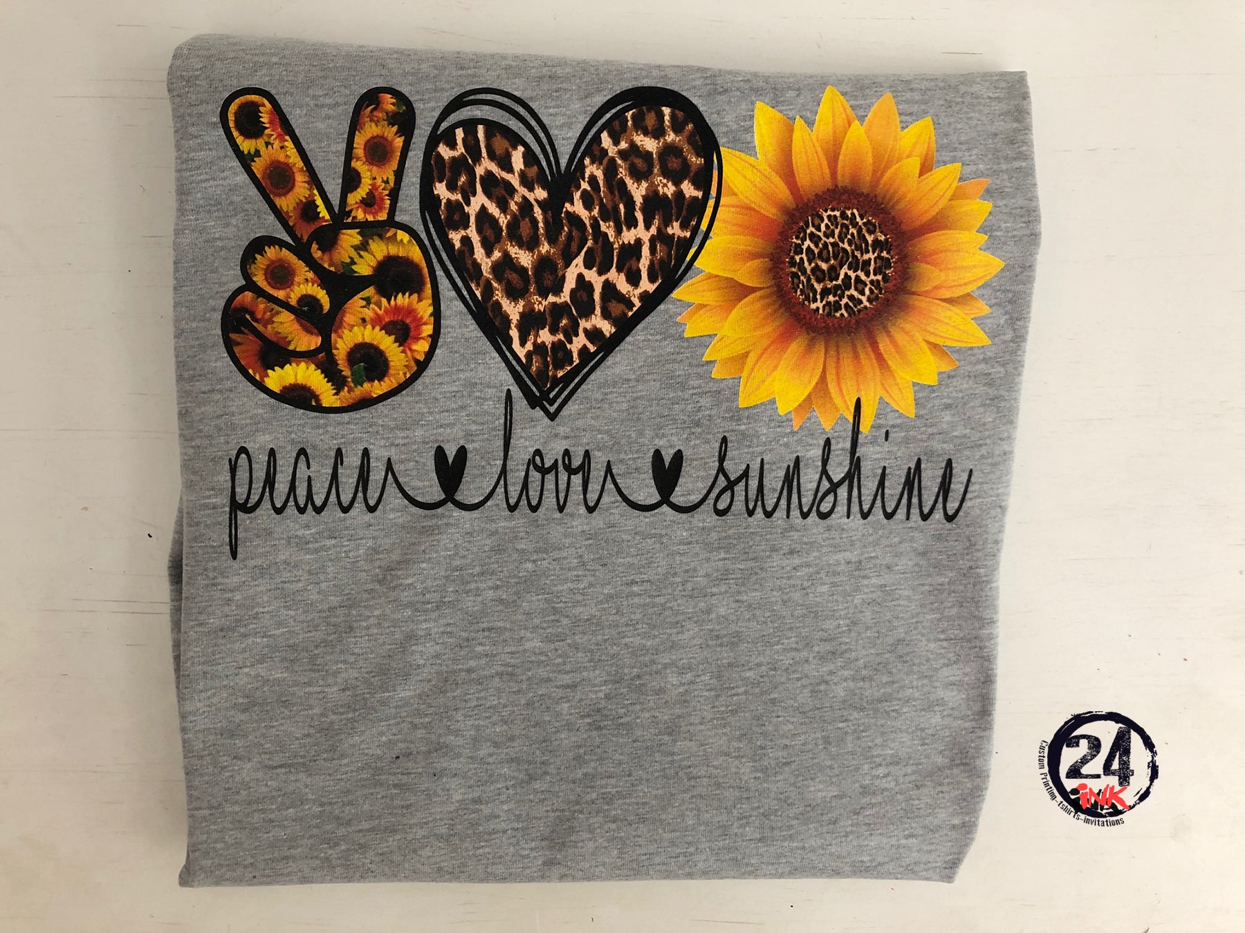 Peace love sunflowers t-shirt