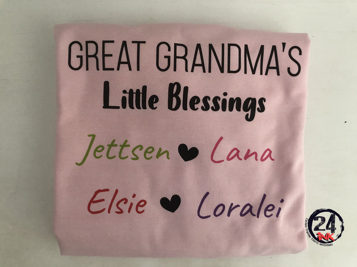 Grandma's Little Blessings Non Hooded Sweatshirt