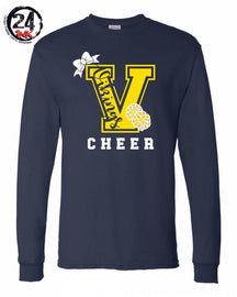 Big V Cheer Bow Long Sleeve Shirt