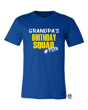 Grandpa's Birthday Squad T-shirt, any age birthday