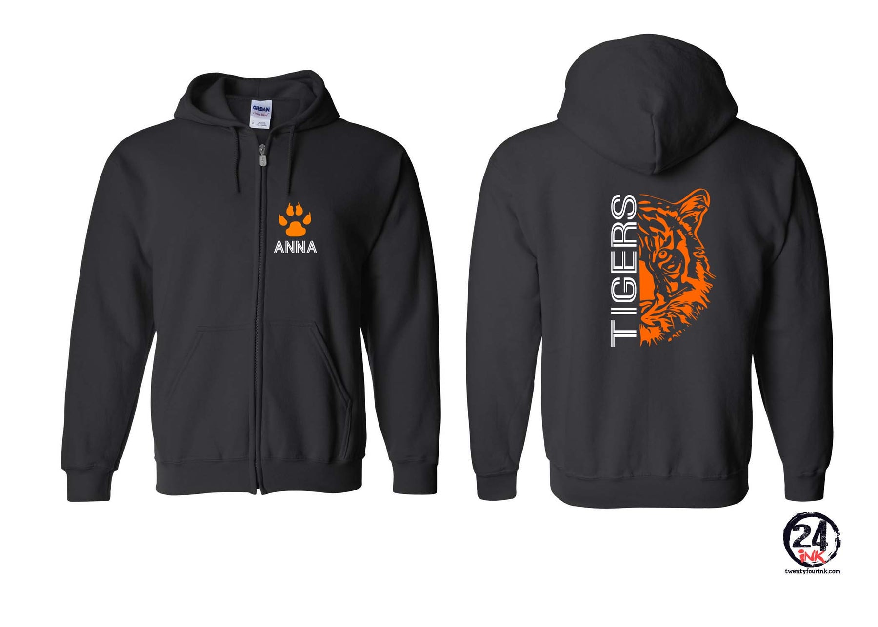 Tigers design 6 Zip up Sweatshirt