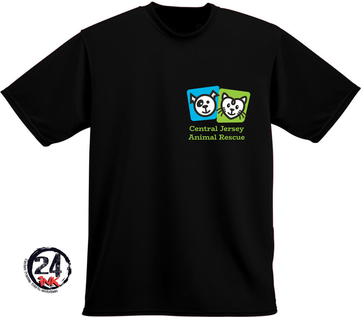 Central Jersey Animal Rescue Left Chest Logo t-shirt