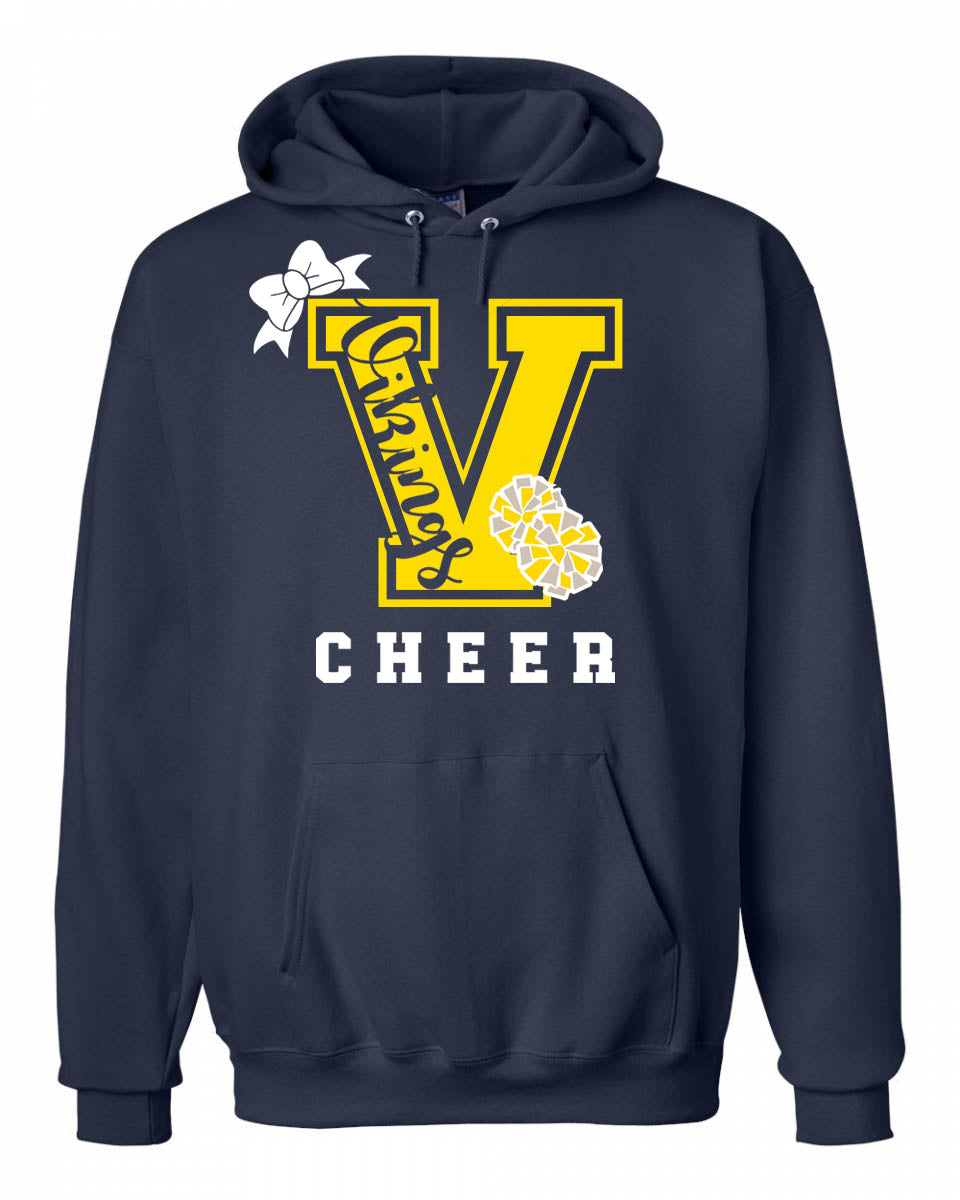 Big V Cheer Bow Hooded Sweatshirt