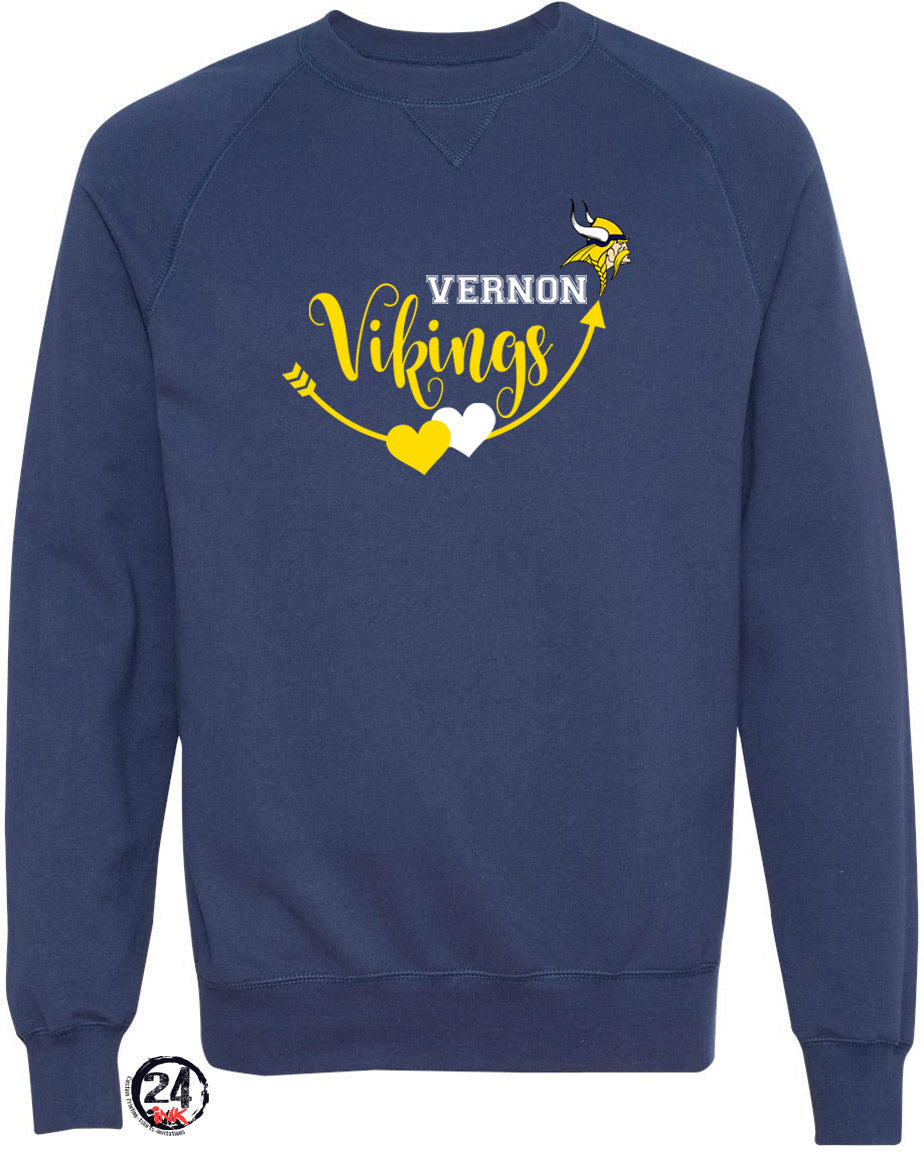Vernon Hearts non hooded sweatshirt