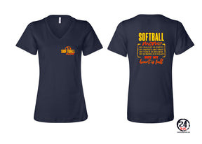 Softball Mom V-neck T-Shirt