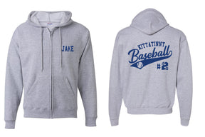 Kittatinny Baseball design 3 Zip up Sweatshirt