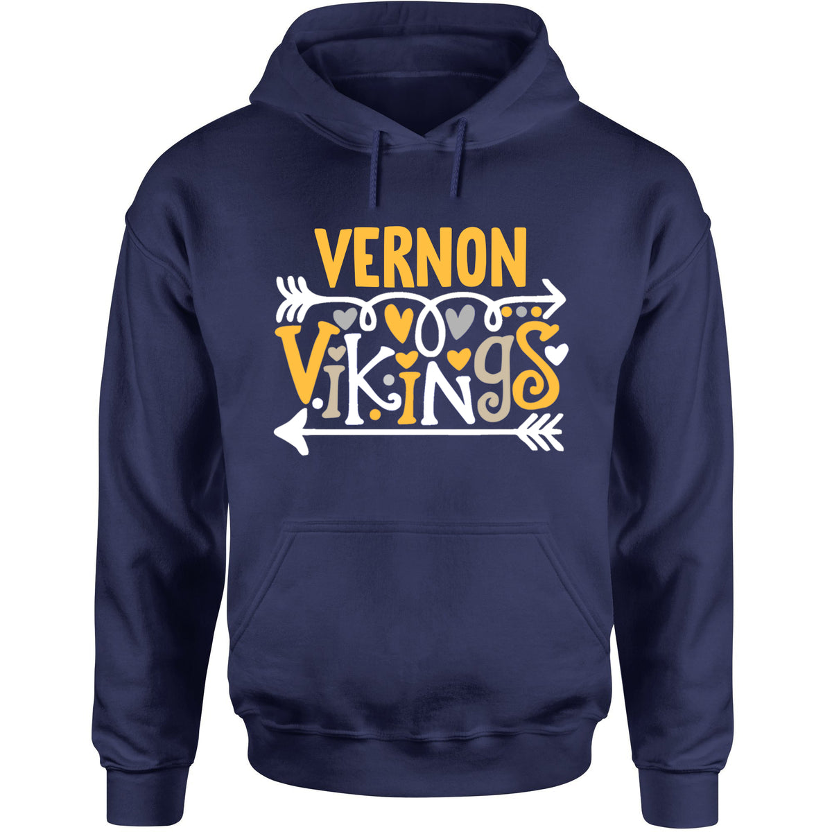 Vernon Vikings Arrows Hooded Sweatshirt