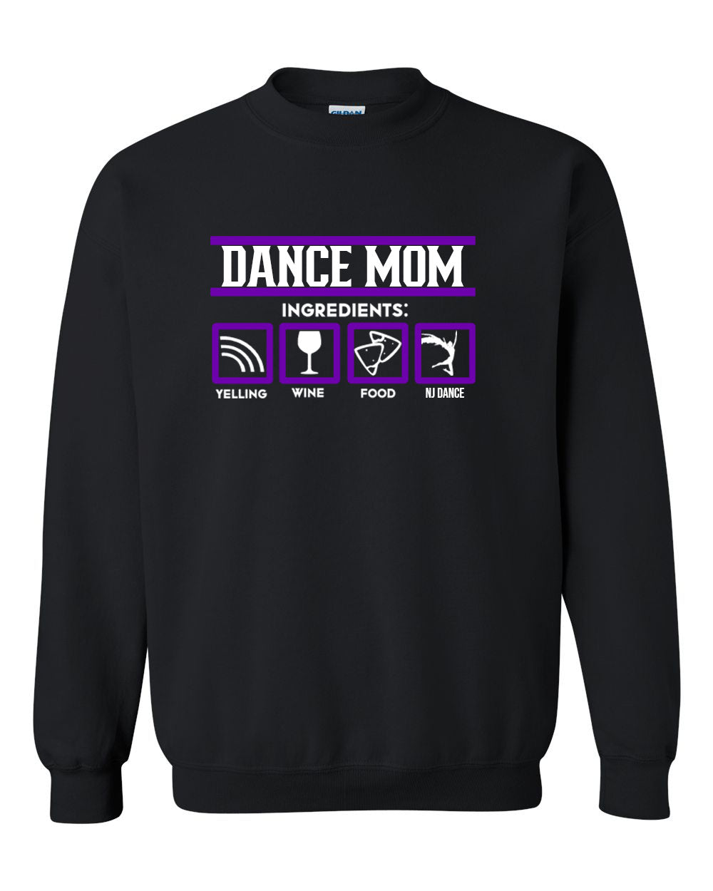 NJ Dance Design 8 non hooded sweatshirt