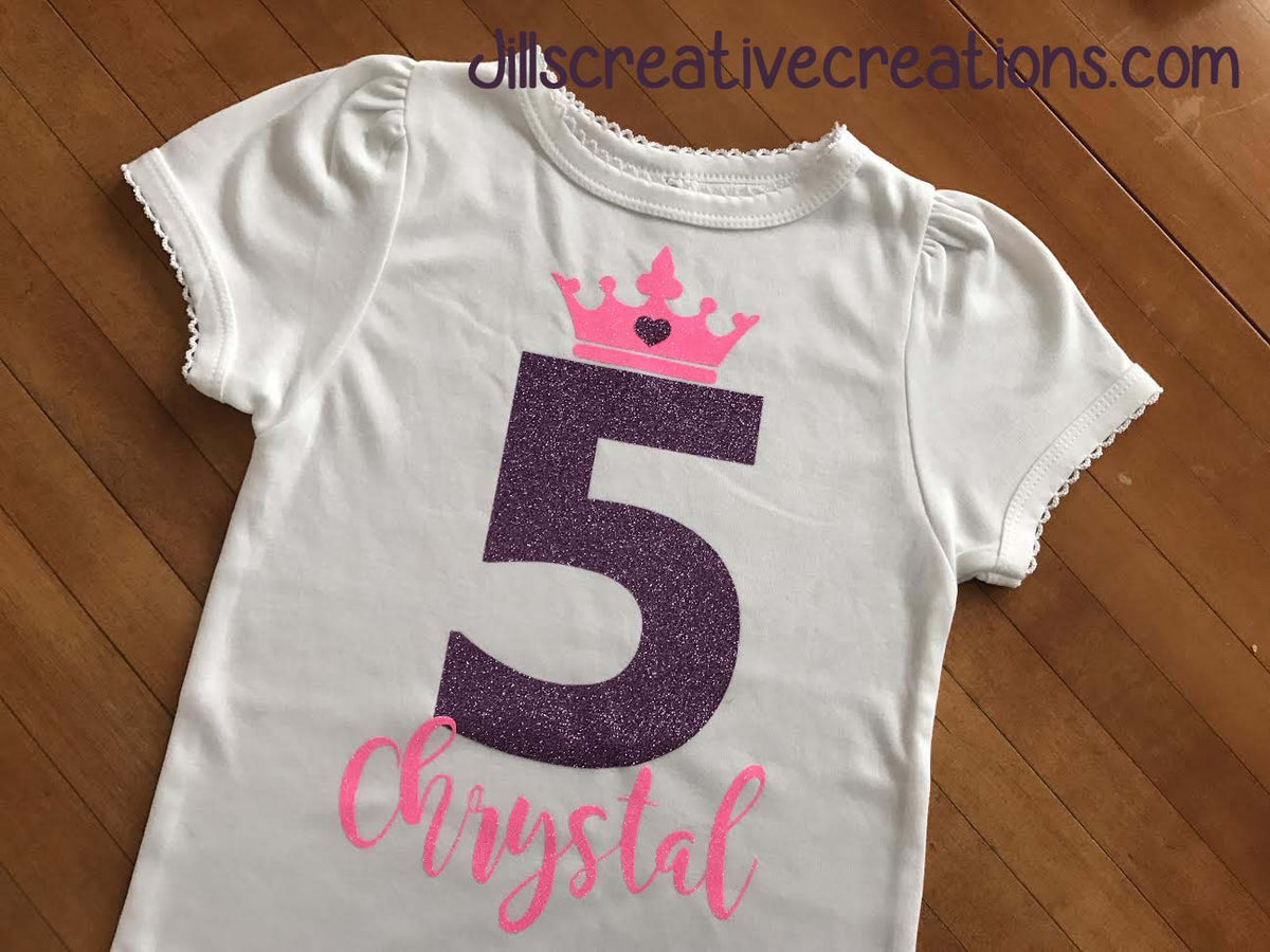 Princess Birthday T-Shirt, number shirt