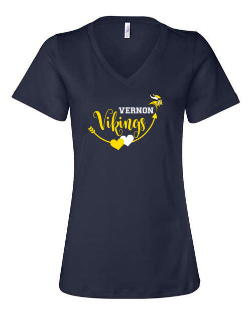 Vernon Hearts V-neck T-shirt