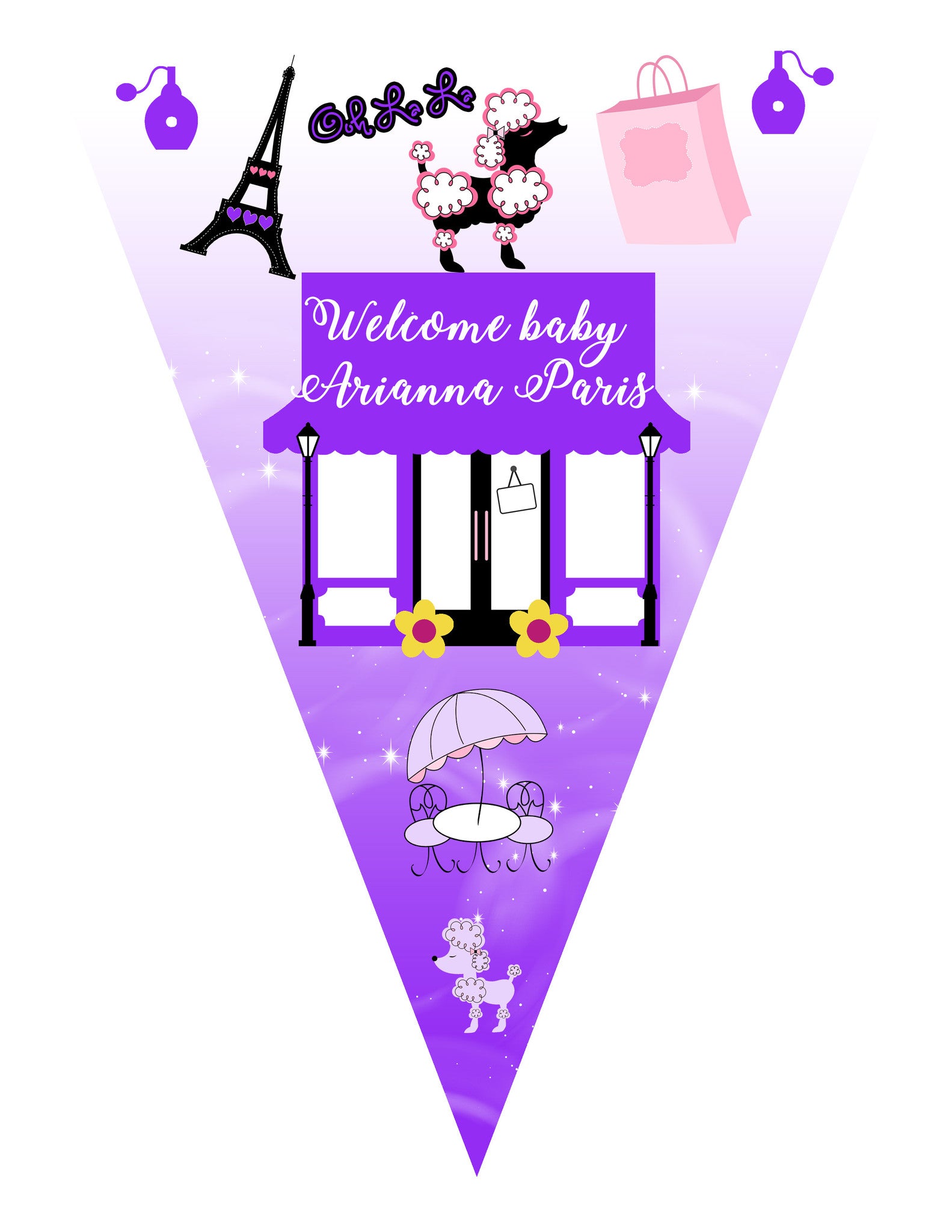 Paris Theme Baby Banner