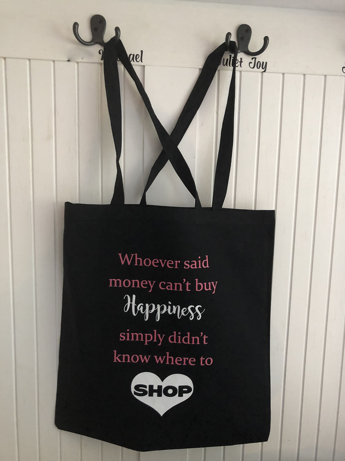 Whoever said money can't buy happiness tote bag