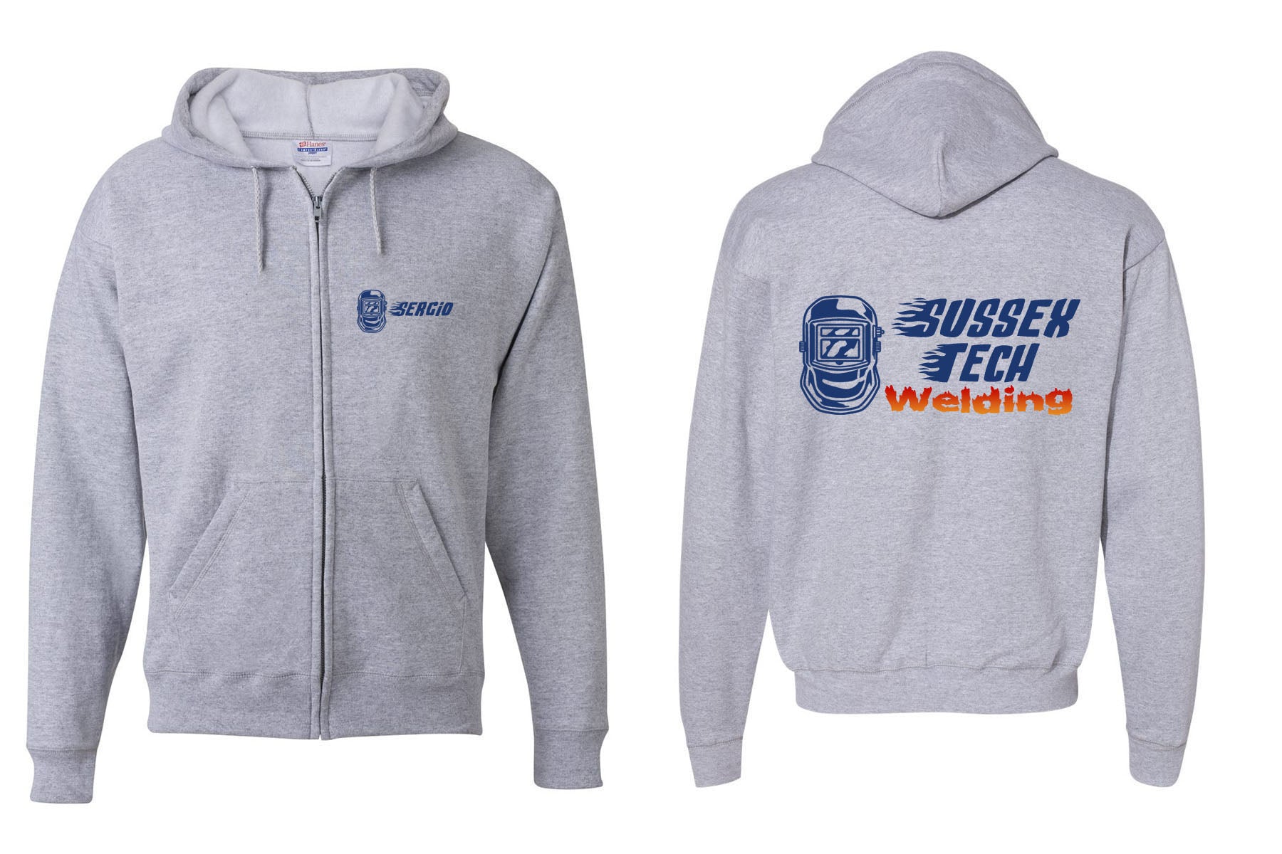 Sussex Tech Welding design 4 Zip up Sweatshirt