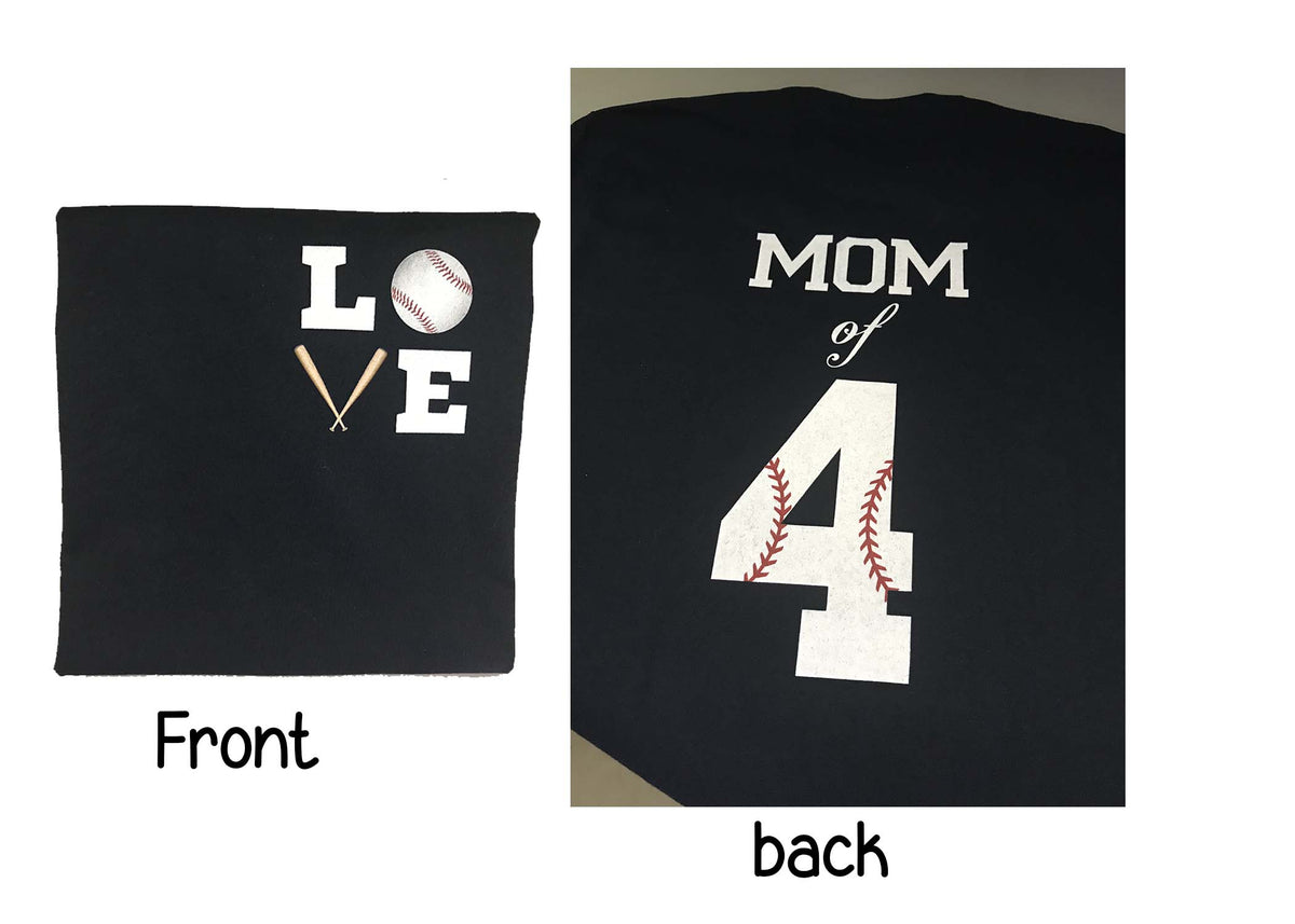 Baseball, Mom of (your players number) T-Shirt