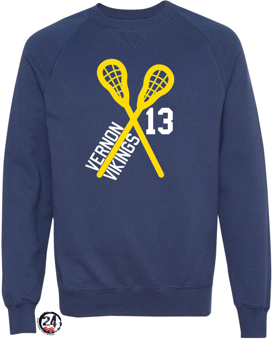 Lacrosse Sticks non hooded sweatshirt