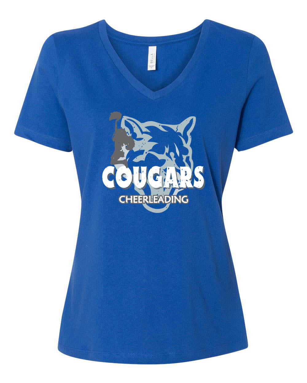 Cougars Cheerleading V-neck T-Shirt