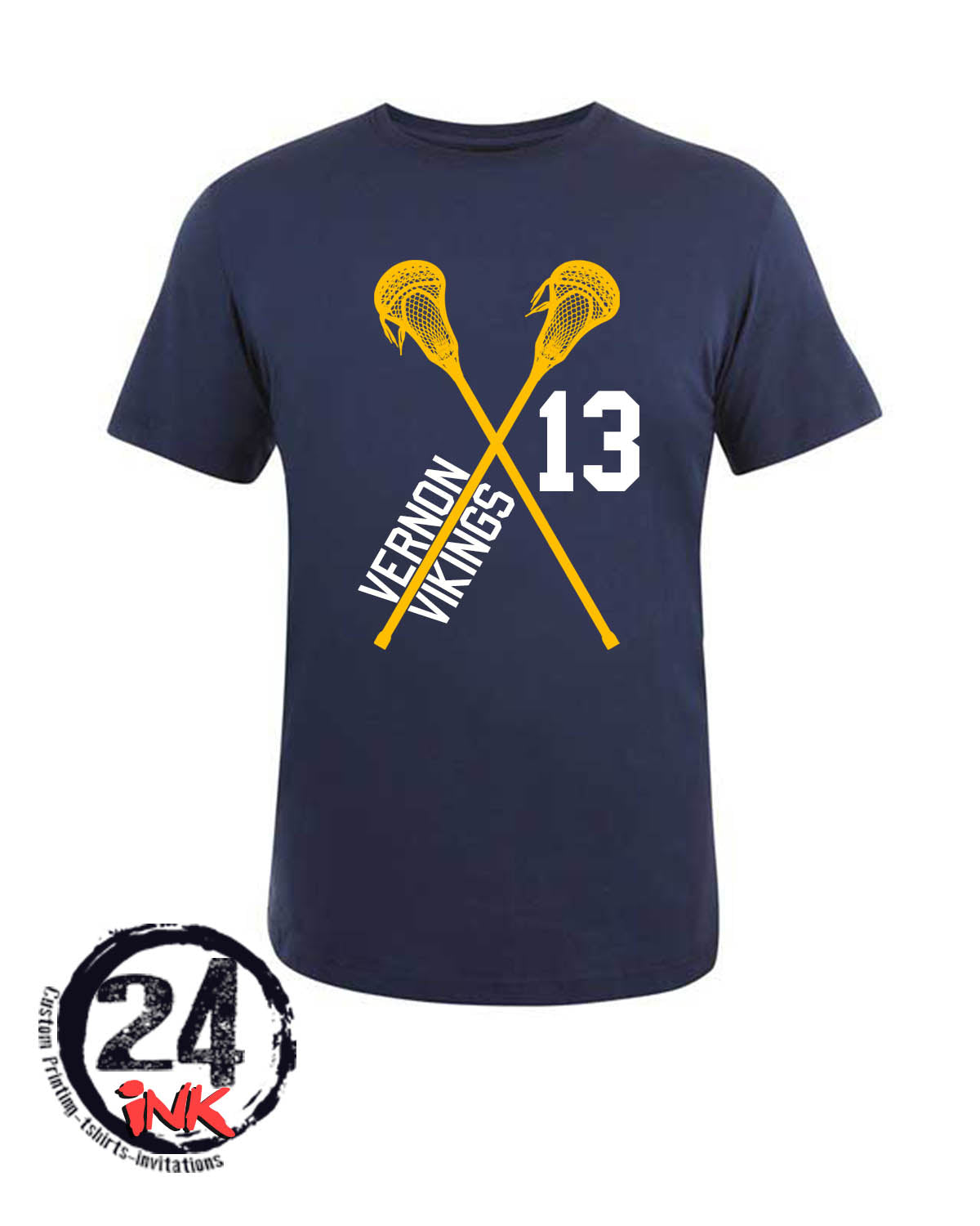 Lacrosse Vikings Shirt with number