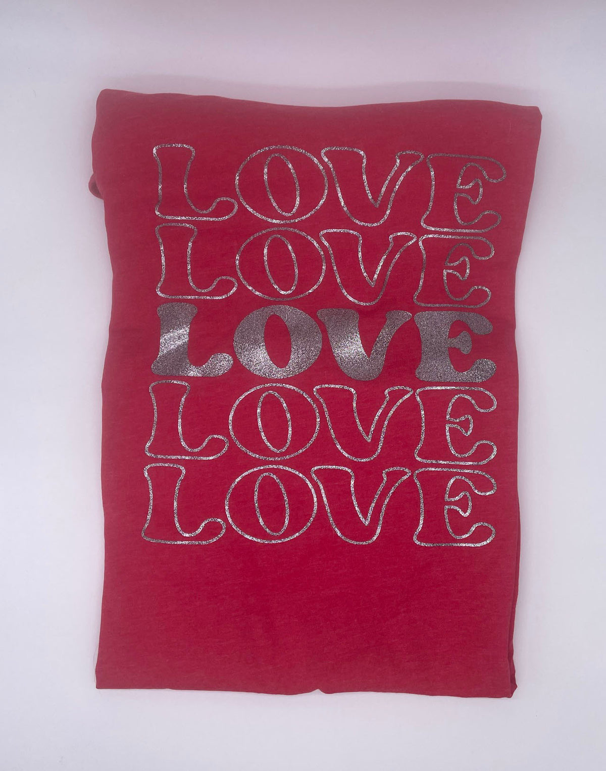 Glitter Love Love Love Valentine T-Shirt