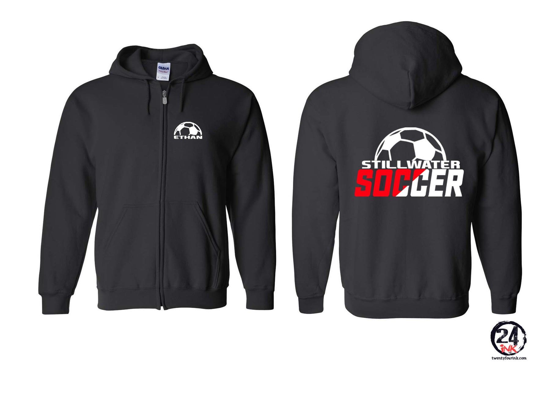 Stillwater Soccer design 1 Zip up Sweatshirt