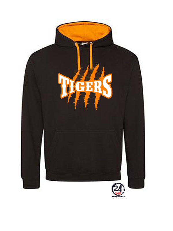 Tiger Claws Hooded Sweatshirt Orange Hood
