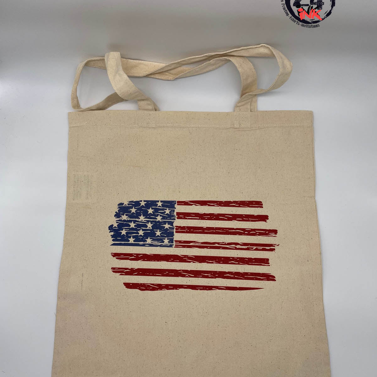 Riverside City California Vintage American Flag Tote Bag