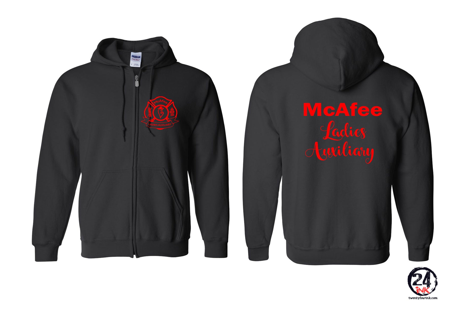 McAfee Fire Zip up Sweatshirt