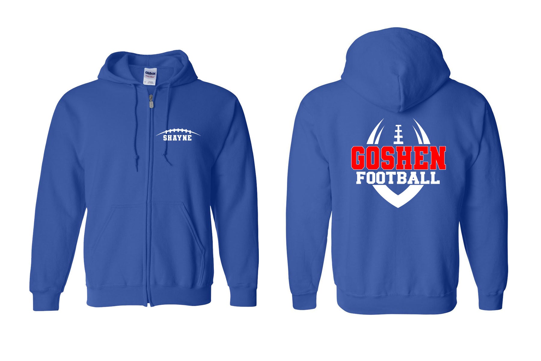 Goshen Football Zip up Sweatshirt