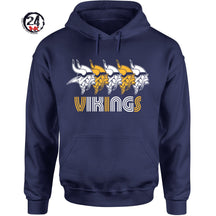All Viking Heads Hooded Sweatshirt