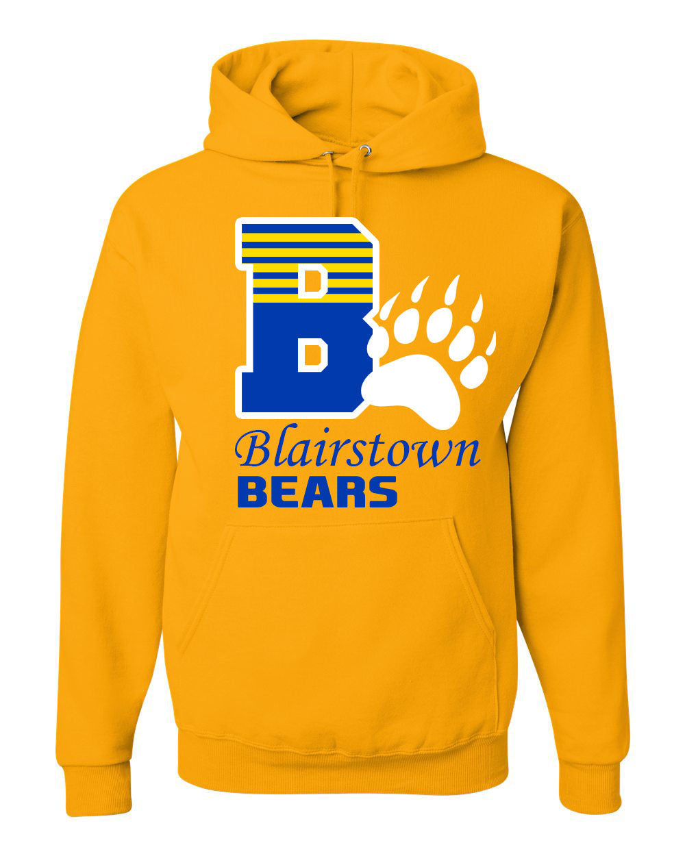 Bears design 8 Yellow Hooded Sweatshirt