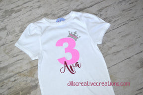 Personalized Princess Birthday T-Shirt