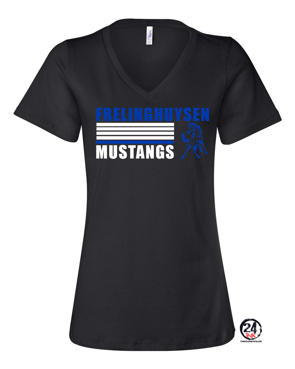 Mustangs Design 8 V-neck T-Shirt