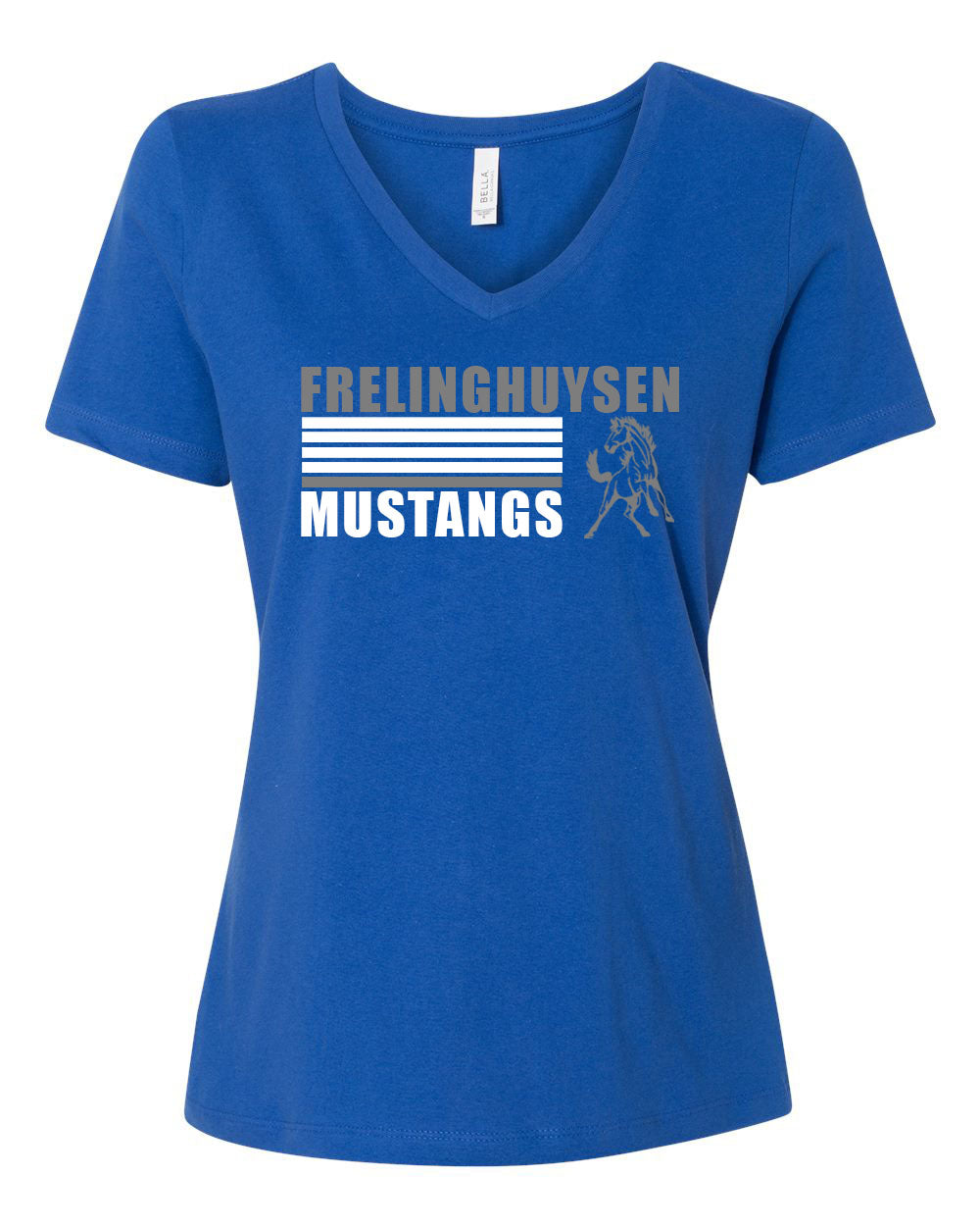 Mustangs Design 8 V-neck T-Shirt