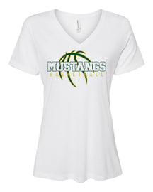 Green Basketball Design 5 V-neck T-shirt
