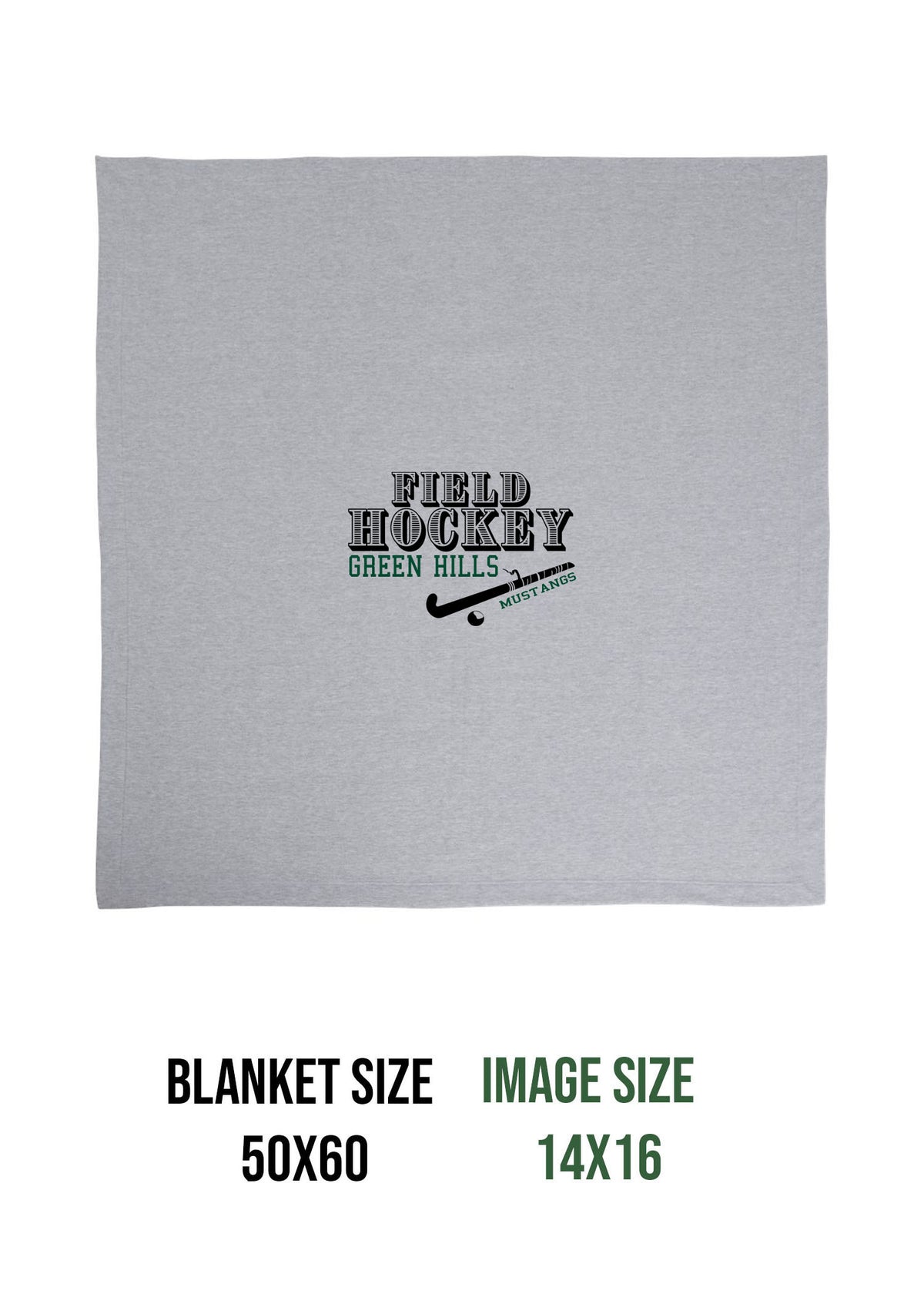 Green Hills Field Hockey Design 1 Blanket