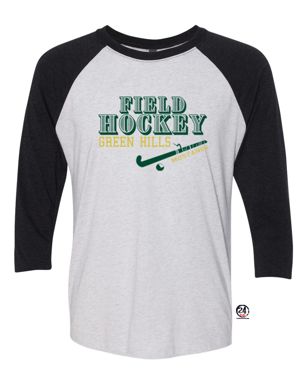 Green Hills Field Hockey design 1 raglan shirt