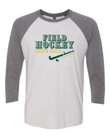 Green Hills Field Hockey design 1 raglan shirt