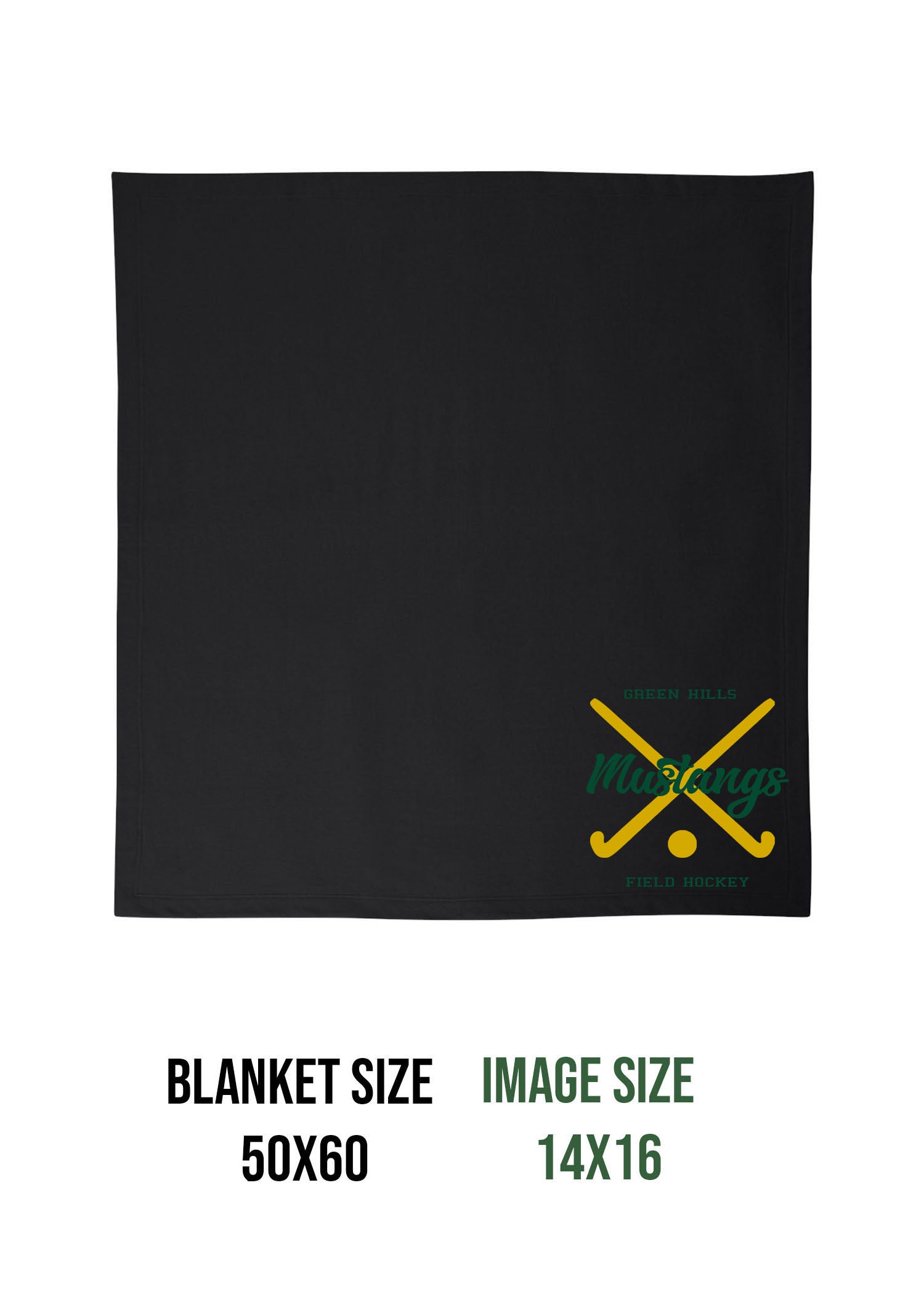 Green Hills Field Hockey Design 2 Blanket