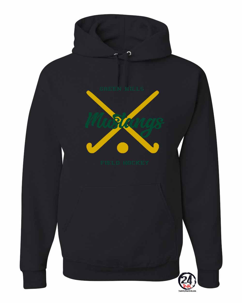 Green Hills Field Hockey Design 2 Hooded Sweatshirt