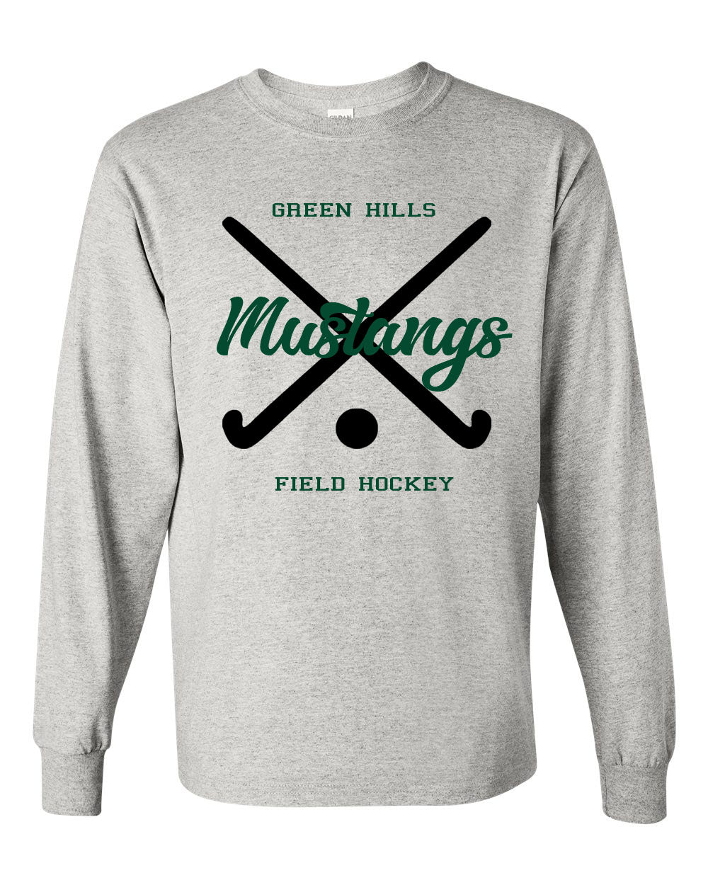 Green Hills Field Hockey design 2 Long Sleeve Shirt