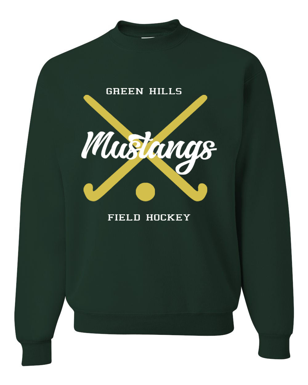 Green Hills Field Hockey Design 2 non hooded sweatshirt
