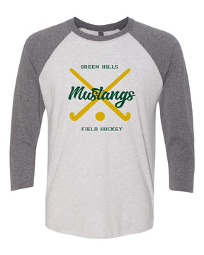 Green Hills Field Hockey design 2 raglan shirt